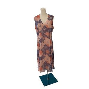 J. Peterman Floral Fitted and Flowy Maxi Dress NWOT